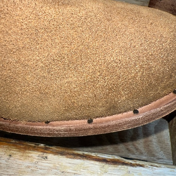 Beek Falcon Classic Leather Suede Ankle Bootie Back Zipper In Chestnut Size 8.5M - Picture 12 of 13